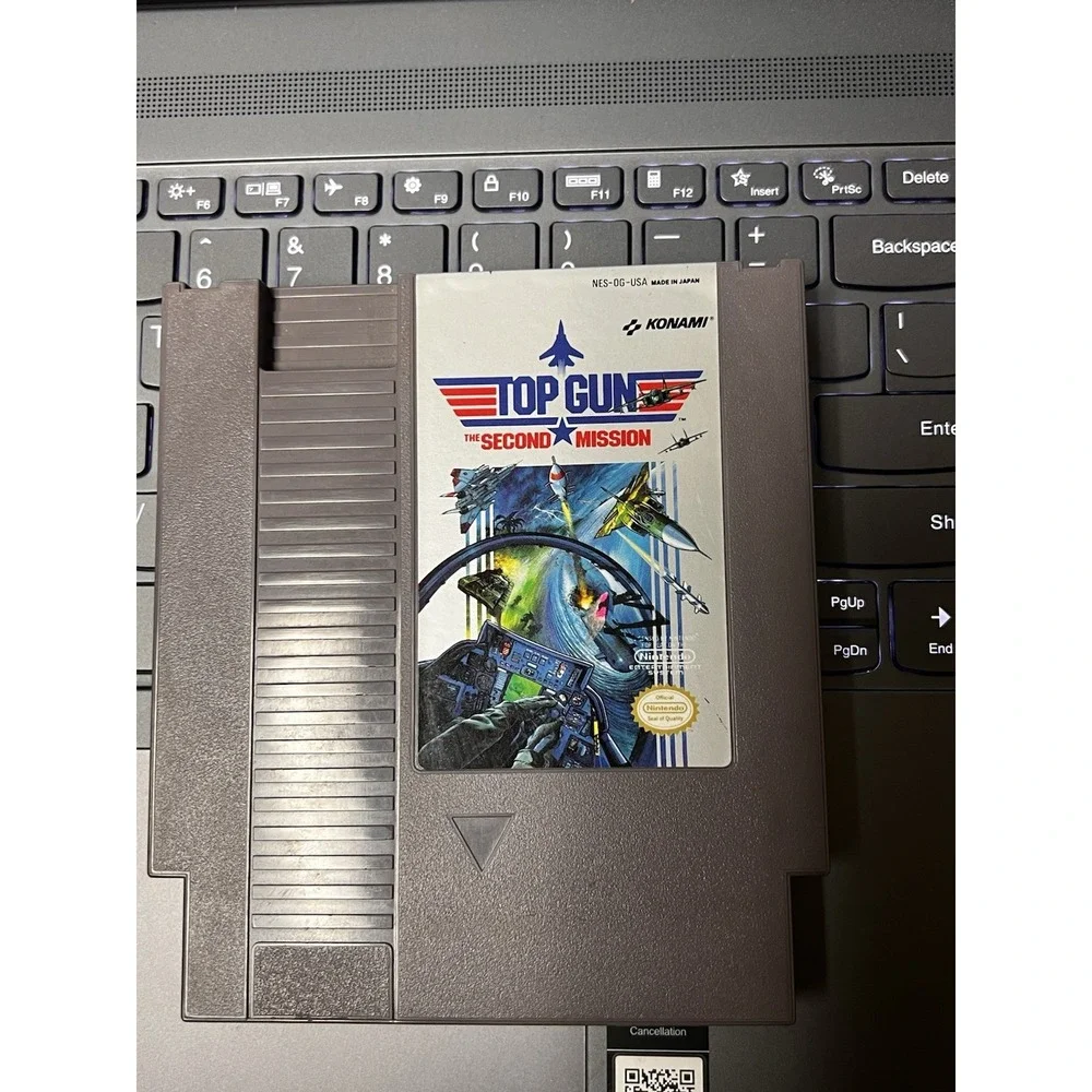 Top Gun The Second Mission Nintendo NES‎ Konami Video Game Cartridge NES-OG-USA